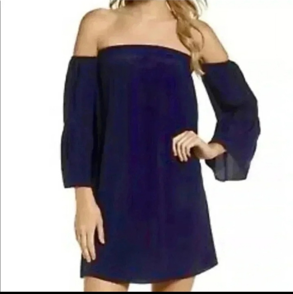 Lilly Pulitzer Strapless Navy Dress